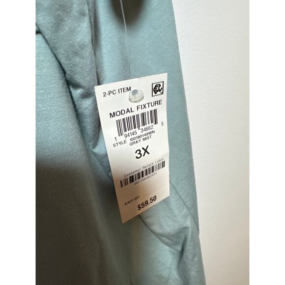 State of Day Intimates Women's Size 3X Plus Sleepwear Loungewear Set Blue - Picture 7 of 10